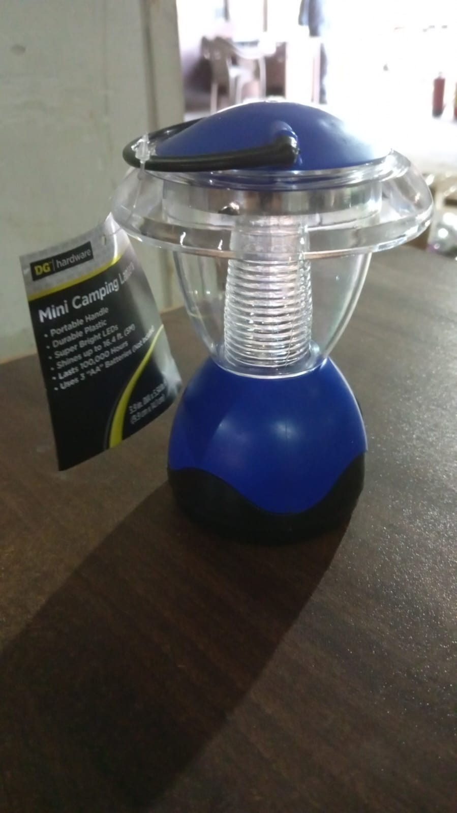 Mini Camping Lantern – Portable Battery Operated White Light Tent Lamp with Handle Grip, Lightweight Waterproof Emergency Light for Camping, Hiking and Night Fishing (1 Pc)