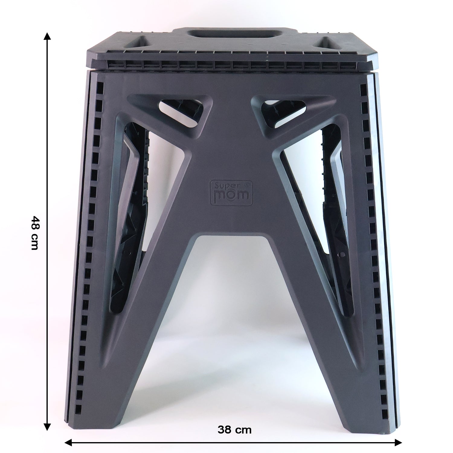 Supermom Comfort Multi Purpose Folding Stool Heavy Duty Portable Plastic Stool for Home Office Kitchen and Outdoor Use 18 Inch (1 Pc)