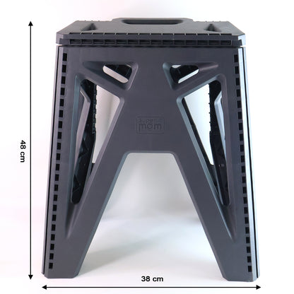 Supermom Comfort Multi Purpose Folding Stool Heavy Duty Portable Plastic Stool for Home Office Kitchen and Outdoor Use 18 Inch (1 Pc)