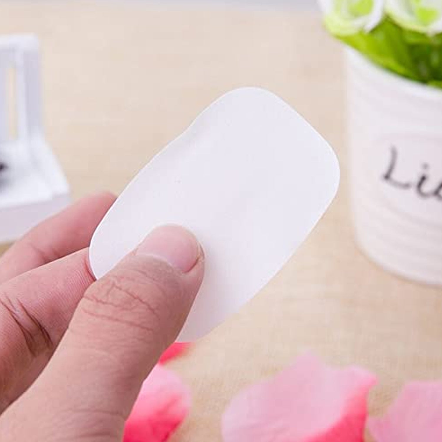 Portable Travel Paper Soap Sheets with Mini Storage Box | Dissolvable Hand Wash Soap for Travel, Camping & Daily Hygiene (20 Sheets)