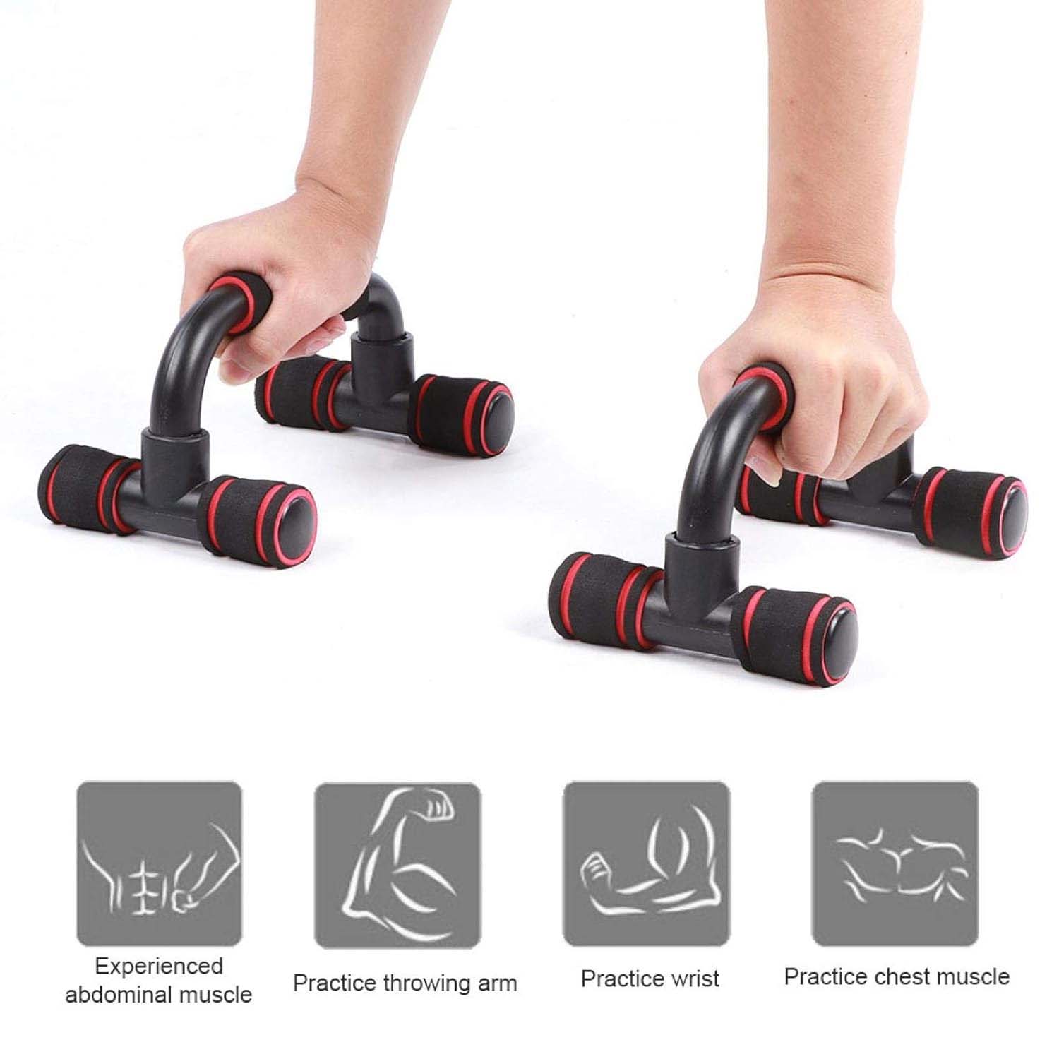 Heavy Duty Push Up Bars Stand for Home Workout Non Slip Handles and Sturdy Base for Chest Arm Shoulder and Core Training (Set of 2 Pcs)