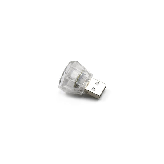 Mini USB LED Diamond Car Interior Light for Car, Home and Office Decoration Night Lamp (Mix Color)