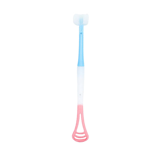 2-in-1 Baby Tongue Cleaner & Oral Massager Stick – Soft Silicone Brush Head (1 Pc)with Gentle Scraper for Safe Daily Oral Hygiene