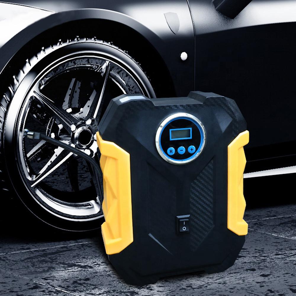 Portable Electric Car Air Compressor Pump – 12V Tyre Inflator with Pressure Gauge and Auto Shut-Off for Car, Bike, Bicycle and Inflatables