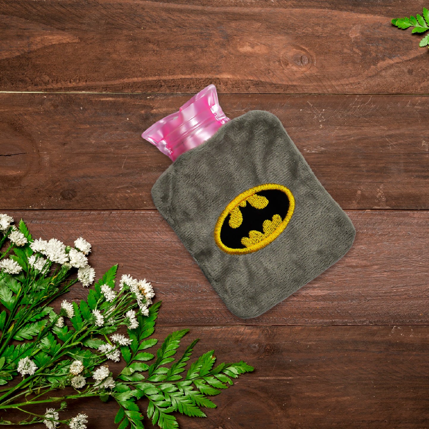 Batman Small Hot Water Bag With Cover For Pain Relief