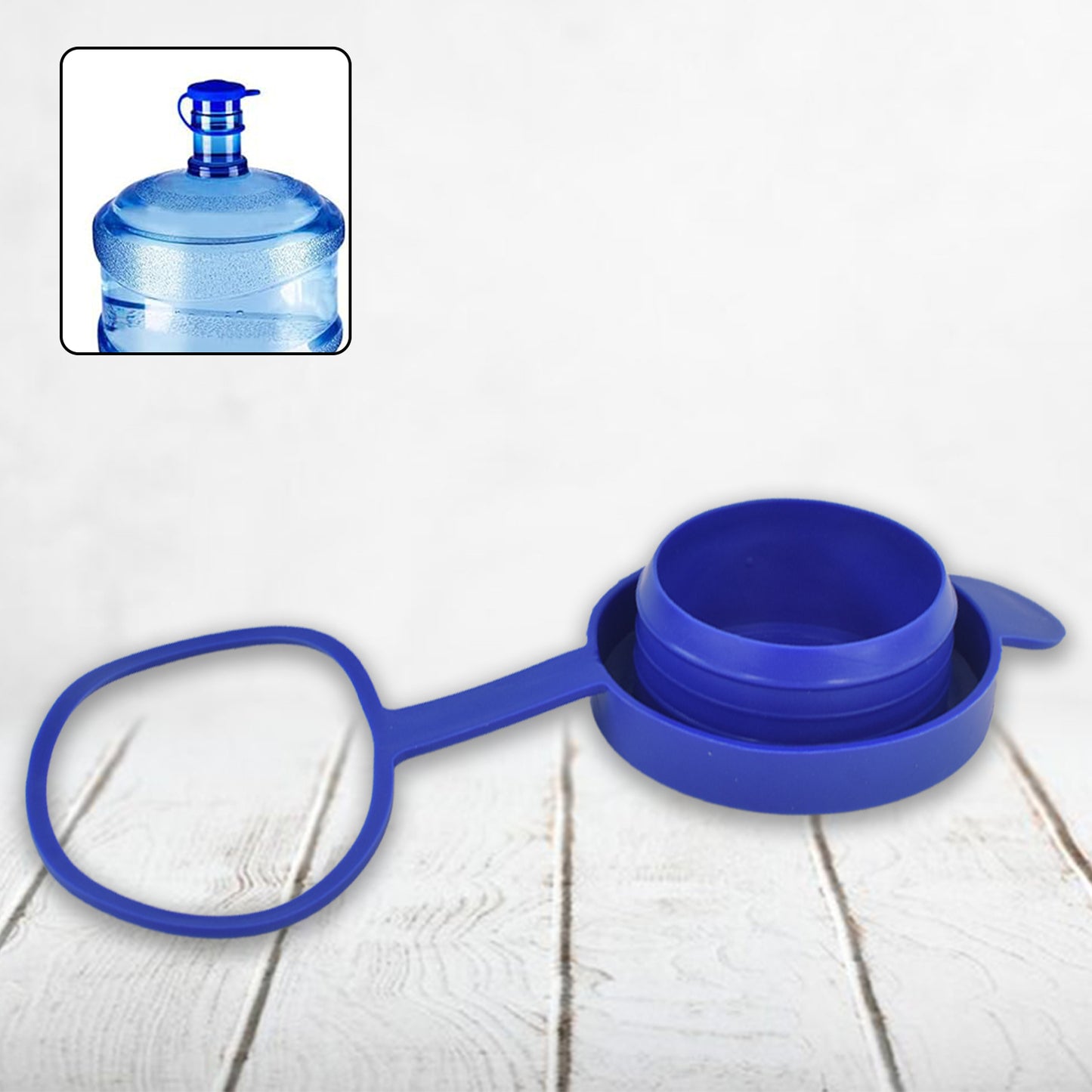 Water Jug Cap Silicone Reusable Leak and Spill Resistant Replacement Cap with Airtight Seal and Hanging Ring for Water Bottles (1 Pc)