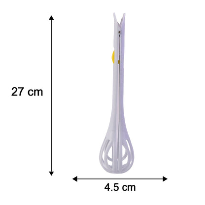 Manual Egg Beater Food Grade Plastic Hand Whisk and Noodle Grabber for Eggs Cream Batter Mixing Baking Cooking Pasta and Kitchen Use (1 Pc)