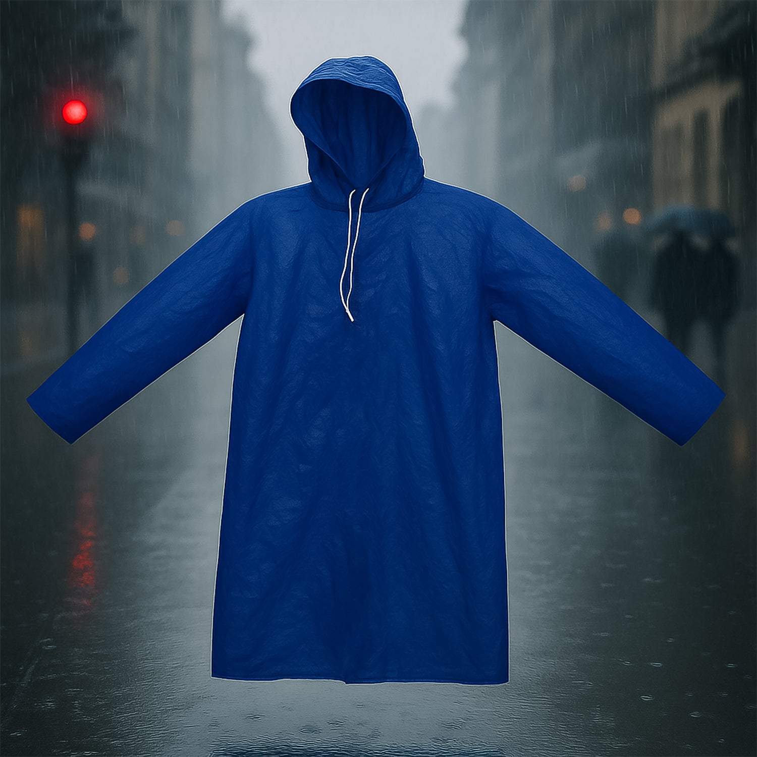 Large Waterproof Hooded Raincoat for Men Lightweight Portable Durable Monsoon Rain Protection Coat for Outdoor and Commute Pack of 1