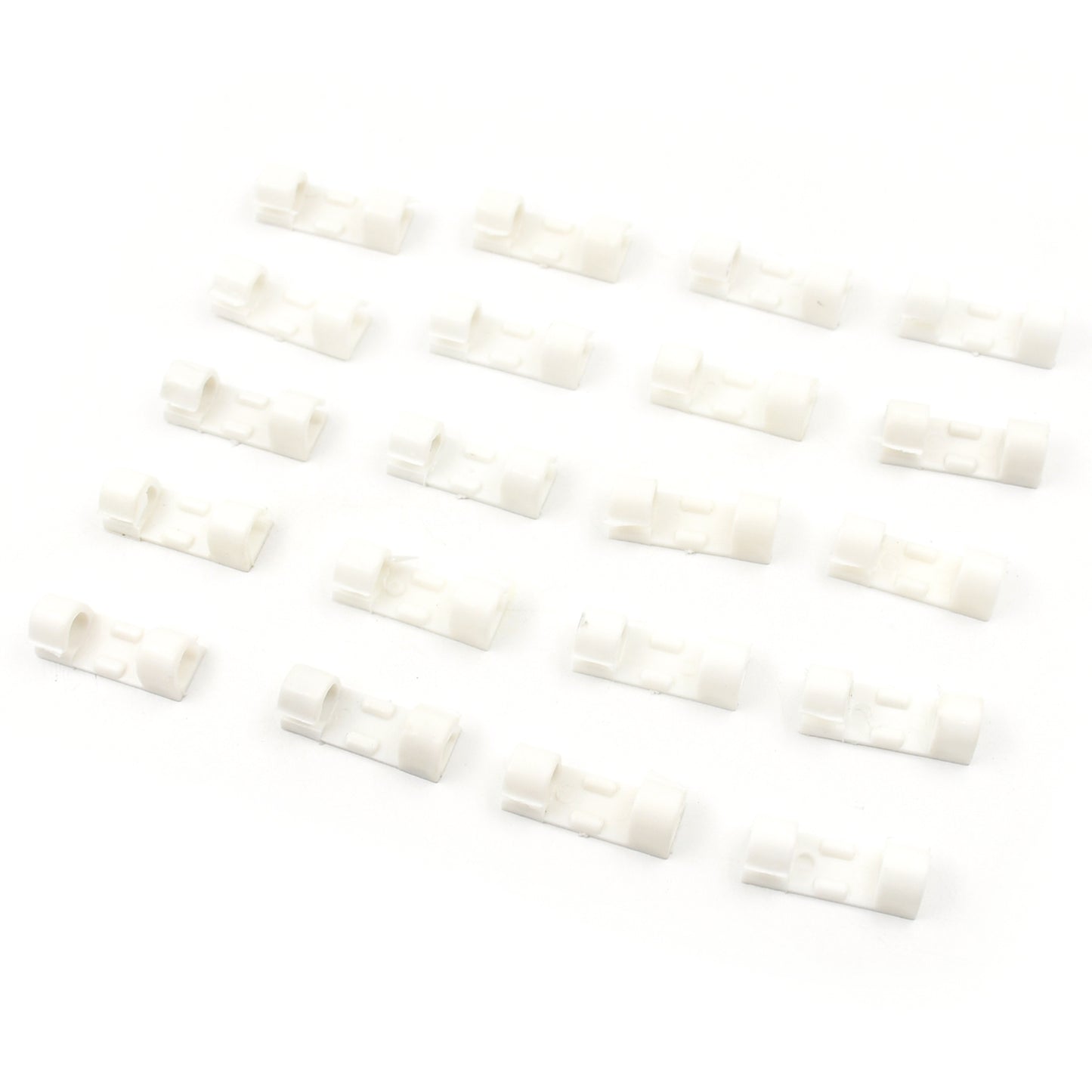 Self Adhesive Cable Clips Wire Organizer Cord Holder Strong Adhesive Cable Management Clips for USB Charging Cables TV Wires Office Home and Car (20 Pcs)