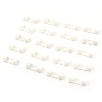Self Adhesive Cable Clips Wire Organizer Cord Holder Strong Adhesive Cable Management Clips for USB Charging Cables TV Wires Office Home and Car (20 Pcs)