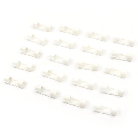 Self Adhesive Cable Clips Wire Organizer Cord Holder Strong Adhesive Cable Management Clips for USB Charging Cables TV Wires Office Home and Car (20 Pcs)