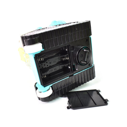 Gear Robot Car for Kids, Transparent Electric Robot with Realistic Sound &amp; Light, Bump &amp; Go Automatic Toy Robot