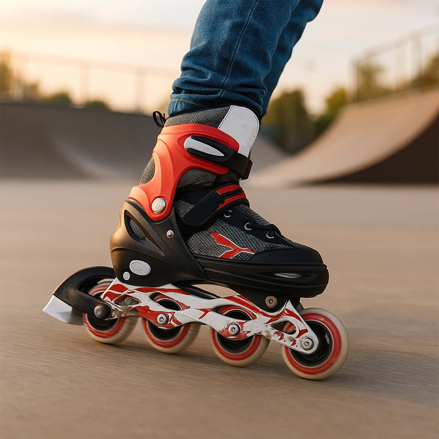 Professional Adjustable Inline Skates For Kids And Adults (Xl 1 Pair)