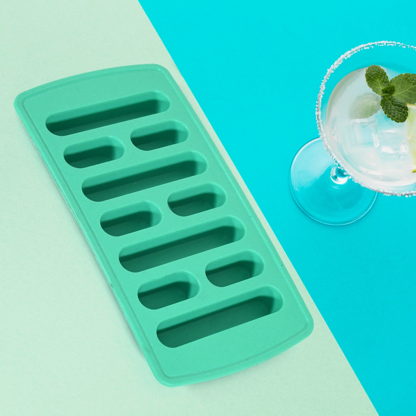 Fancy Ice Cube Tray for Freezer, Reusable Plastic Ice Cube Mold for Home Kitchen, Cold Drinks, Juice and Everyday Ice Making (1 Pc)
