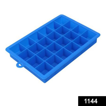 Silicone Ice Cube Tray with 24 Cavities, Flexible Food Grade Ice Cube Mold for Freezer, Reusable Ice Tray for Whiskey, Cocktails, Juice, Chocolate, Candy and Baby Food (1 Pc)