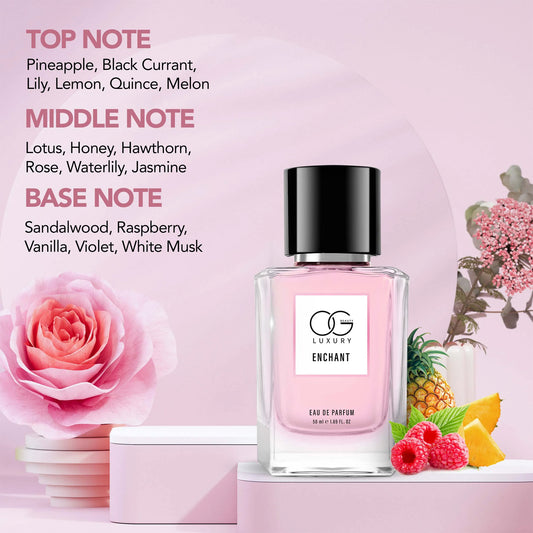 OG Luxury Enchant Eau De Parfum Long Lasting Premium Unisex Perfume with Elegant Sophisticated Fragrance Notes (50ml)