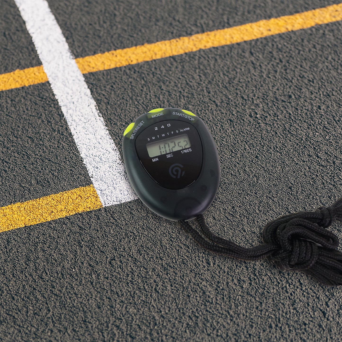 Digital Sports Stopwatch Timer with Split Timing, Alarm, Clock and Calendar Portable Handheld Stopwatch with Lanyard for Sports, Fitness and Training