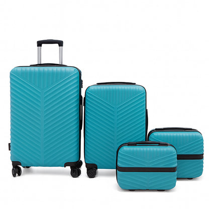 4-in-1 Luggage Set – Durable and Stylish Hard Shell Suitcase Set with 4 Different Sizes for Travel | Includes Large, Medium, Small, and Cabin Size Bags