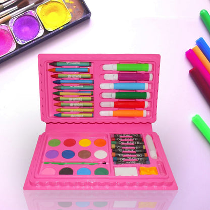 42 Piece Art and Craft Color Kit for Kids with Crayons Water Colors Sketch Pens Oil Pastels and Drawing Accessories