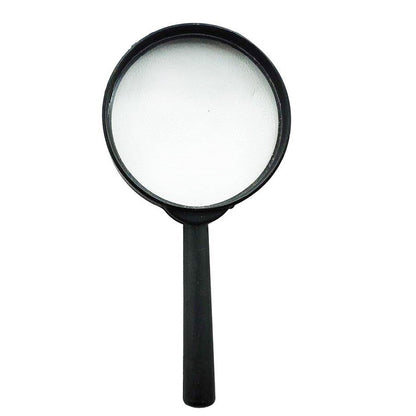Magnifying Glass Lens Reading Aid Set – Real Glass Magnifiers with Plastic Handle, Dual Sizes 75mm &amp; 50mm (2 Pc Set)