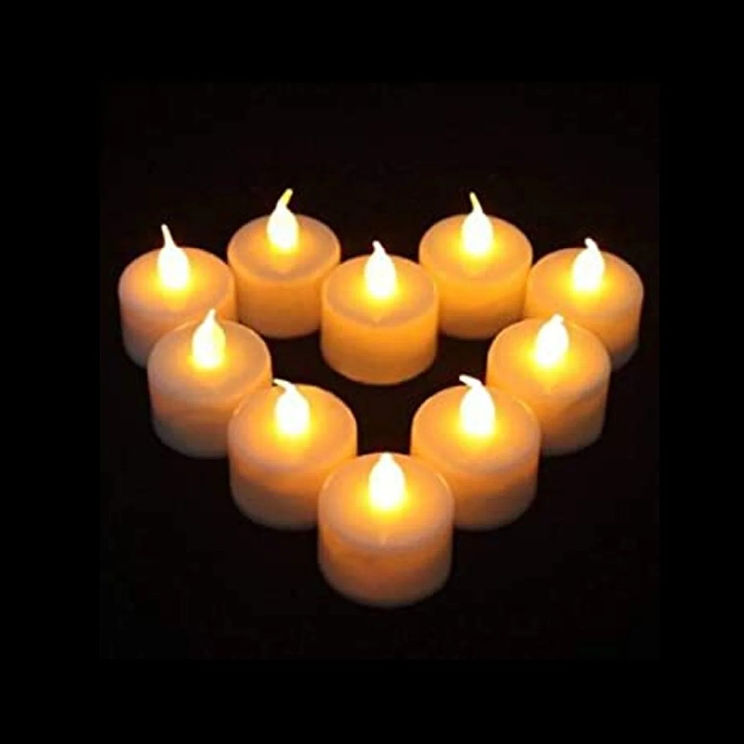 Festival Decorative LED Tealight Candles Battery Operated Flameless Warm White Candles for Wedding, Birthday, Party, Home Decoration and Gifts Pack of 12