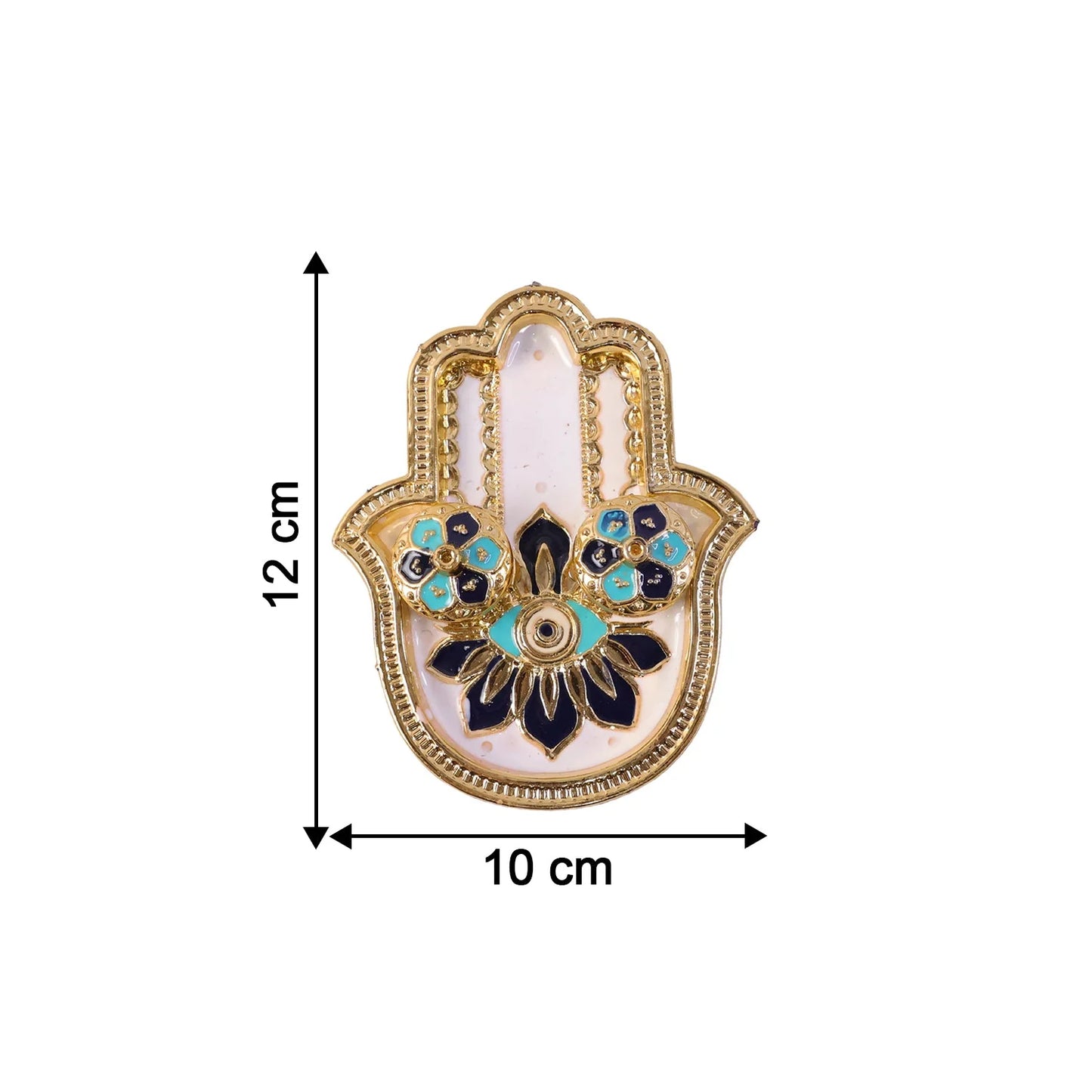 Hand Shaped Kankavati Kumkum Holder, Decorative Golden Roli Chawal Box with Lidded Containers for Puja, Tilak, Home Temple and Festive Rituals (1 Pc)