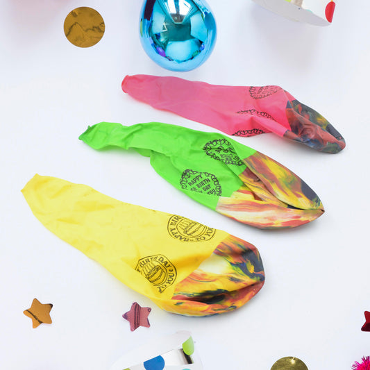 Big Size Rainbow Latex Balloons Multicolor Party Balloons for Birthday Anniversary Valentine Wedding Engagement Baby Shower and Festive Decoration (3 Pcs Set)