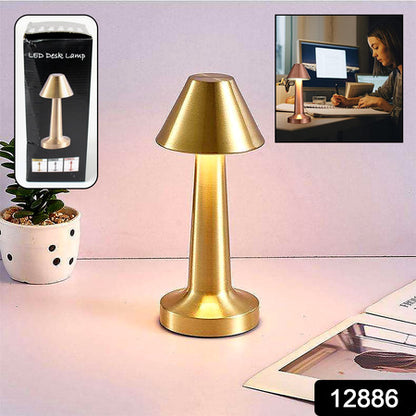 USB Rechargeable Touch Control LED Table Lamp with 3 Color Modes and 3 Brightness Levels Portable Dimmable Metal Desk Lamp for Bedroom Home Office Restaurant and Kids Room (1 Piece)