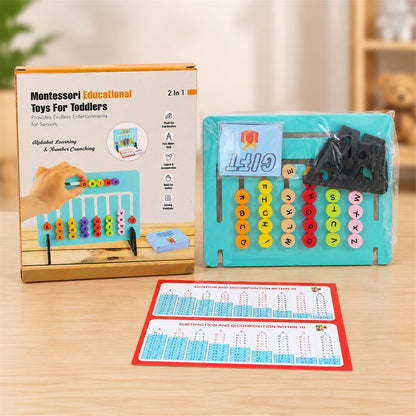 2 In 1 Abc And Maths Activity Board With Sliding Letters For Learning (22x18 Cm)
