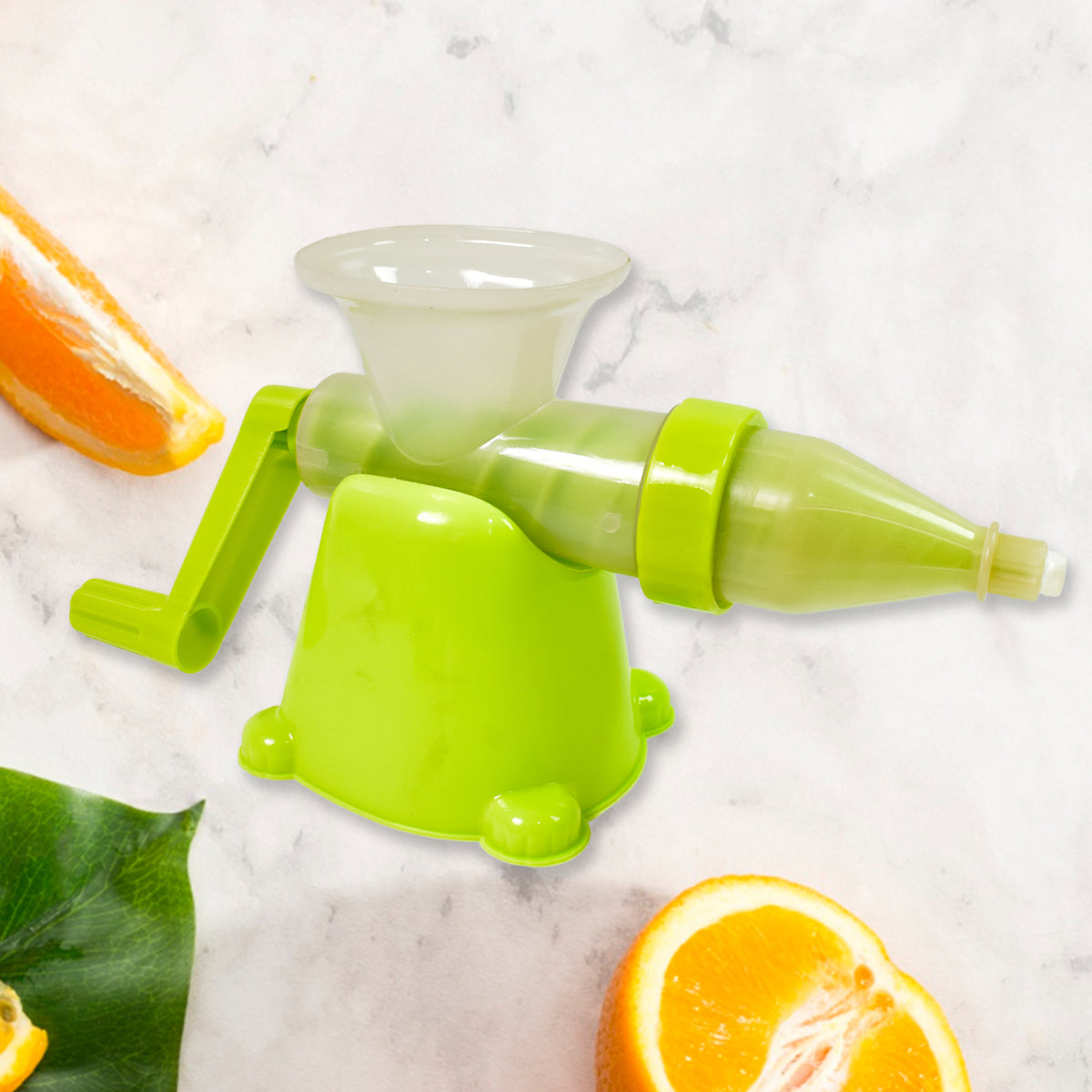 Multifunction Manual Fruit and Vegetable Juicer with Metal Handle, Non-Electric Plastic Juice Extractor for Orange, Sweet Lime, Watermelon, Tomato and Soft Fruits (1 Pc, Bowl Not Included)