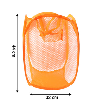 Foldable Pop-Up Mesh Laundry Basket Hamper – Lightweight, Breathable Clothes Storage Organizer with Handles for Home, Bedroom, Bathroom and Travel Use