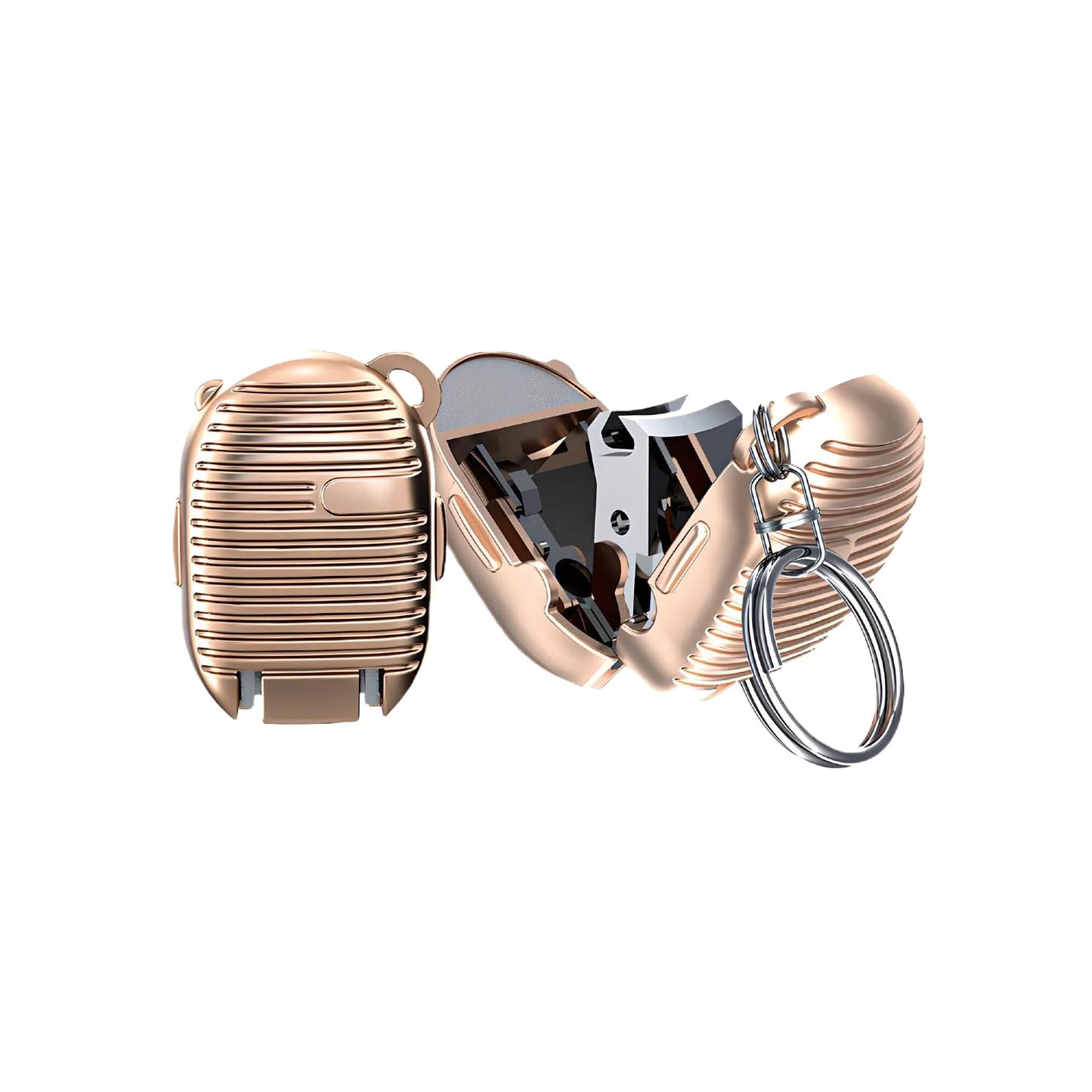 Keychain Nail Clipper | Mini Folding Travel Nail Cutter with Nail File (Multicolor / 1 Pc)