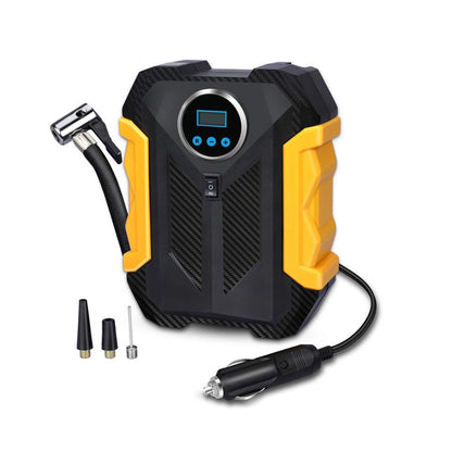 Portable Electric Car Air Compressor Pump – 12V Tyre Inflator with Pressure Gauge and Auto Shut-Off for Car, Bike, Bicycle and Inflatables