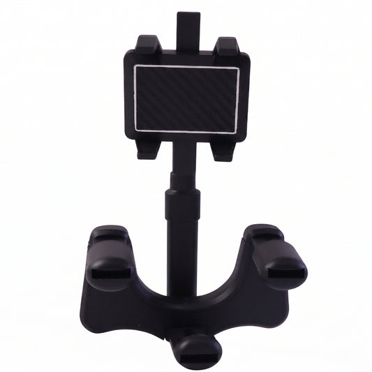 360 Degree Car Rear View Mirror Mobile Phone Holder Adjustable Retractable Smartphone Mount for GPS Navigation and Hands-Free Calling (1 Pc)