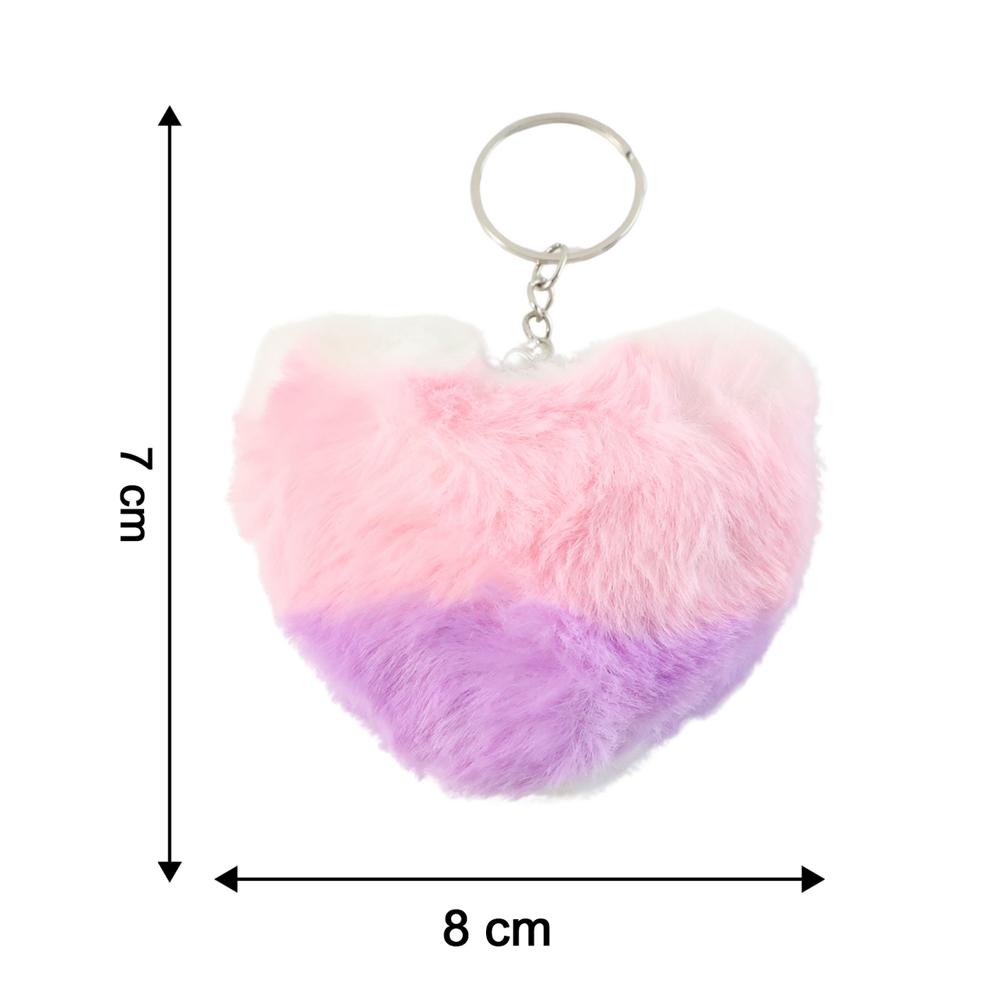 Soft Plush Cute Heart Keychain, Perfect for Key Rings, Bags, and Accessories – 1 Pc