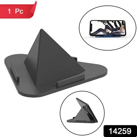 Universal Portable Three Sided Pyramid Mobile Holder Stand for Smartphones and Tablets Adjustable Desktop Table Phone Stand