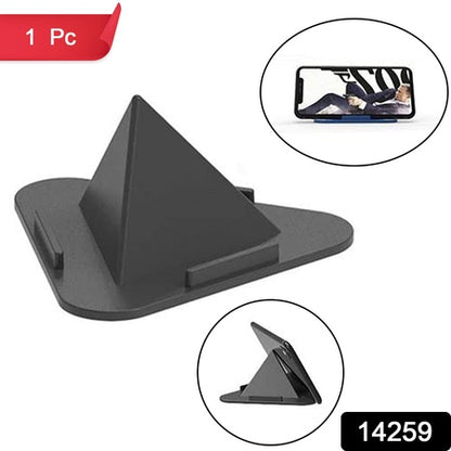 Universal Portable Three Sided Pyramid Mobile Holder Stand for Smartphones and Tablets Adjustable Desktop Table Phone Stand