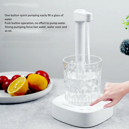 USB Rechargeable Desktop Water Bottle Dispenser with Intelligent One Button Operation Smart Tabletop Water Pump for Home Office and Camping