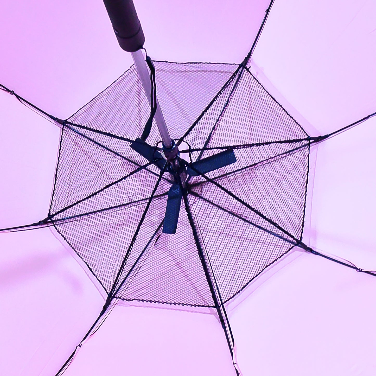 Cooling Sun Umbrella with Built In Fan and Power Bank Portable UV Protection Windproof Rain Umbrella for Outdoor Travel Summer Pack of 1