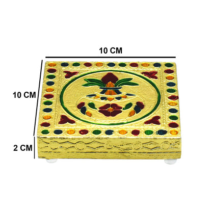 Fancy Wooden Designer Bajot Decorative Pooja Chowki for Home Temple, Religious Ceremonies, Festivals and Home Décor (1 Pc)