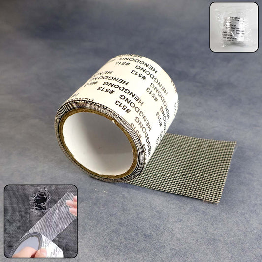 Premium Self Adhesive Window Screen Repair Mesh Tape 5cmx1m Strong Fiberglass Patch Roll for Mending Window Nets Door Screens and Mosquito Mesh Weatherproof Tear Resistant Durable Fixing Tape for Quick DIY Repairs (1 Mtr)