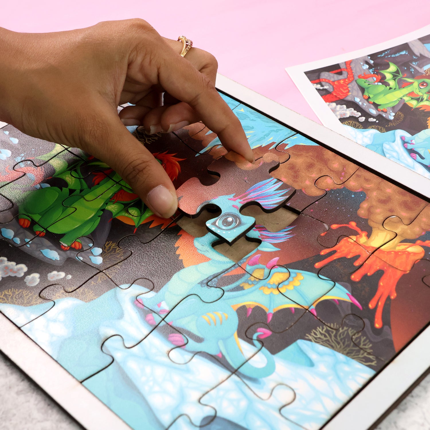 Educational Wooden Jigsaw Puzzle Board - (Mix Design 1 Pc)