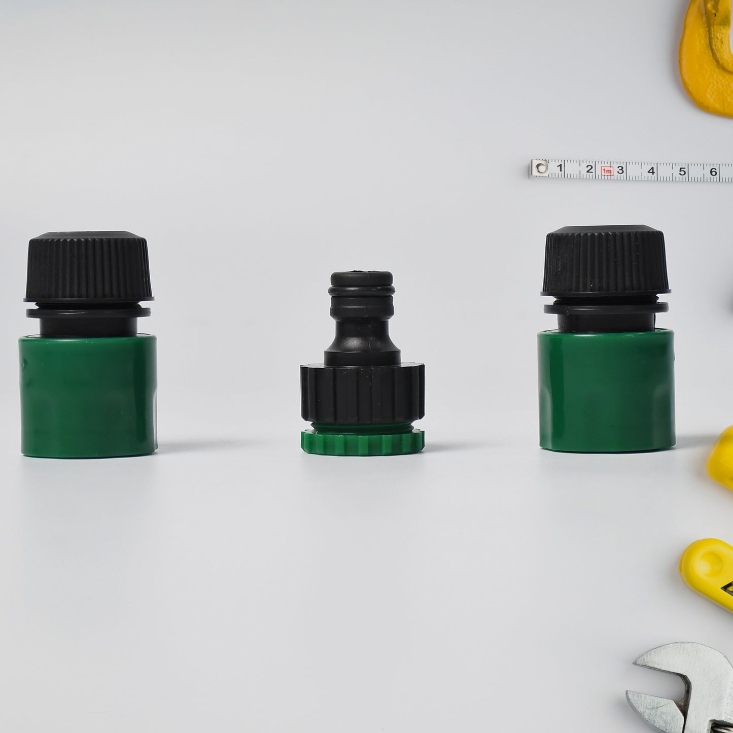 Garden Water Hose Pipe Tap Nozzle Connector Set Spray Nozzle Hose Lock Adapter Fitting Kit for Garden Car Washing (1 Set)
