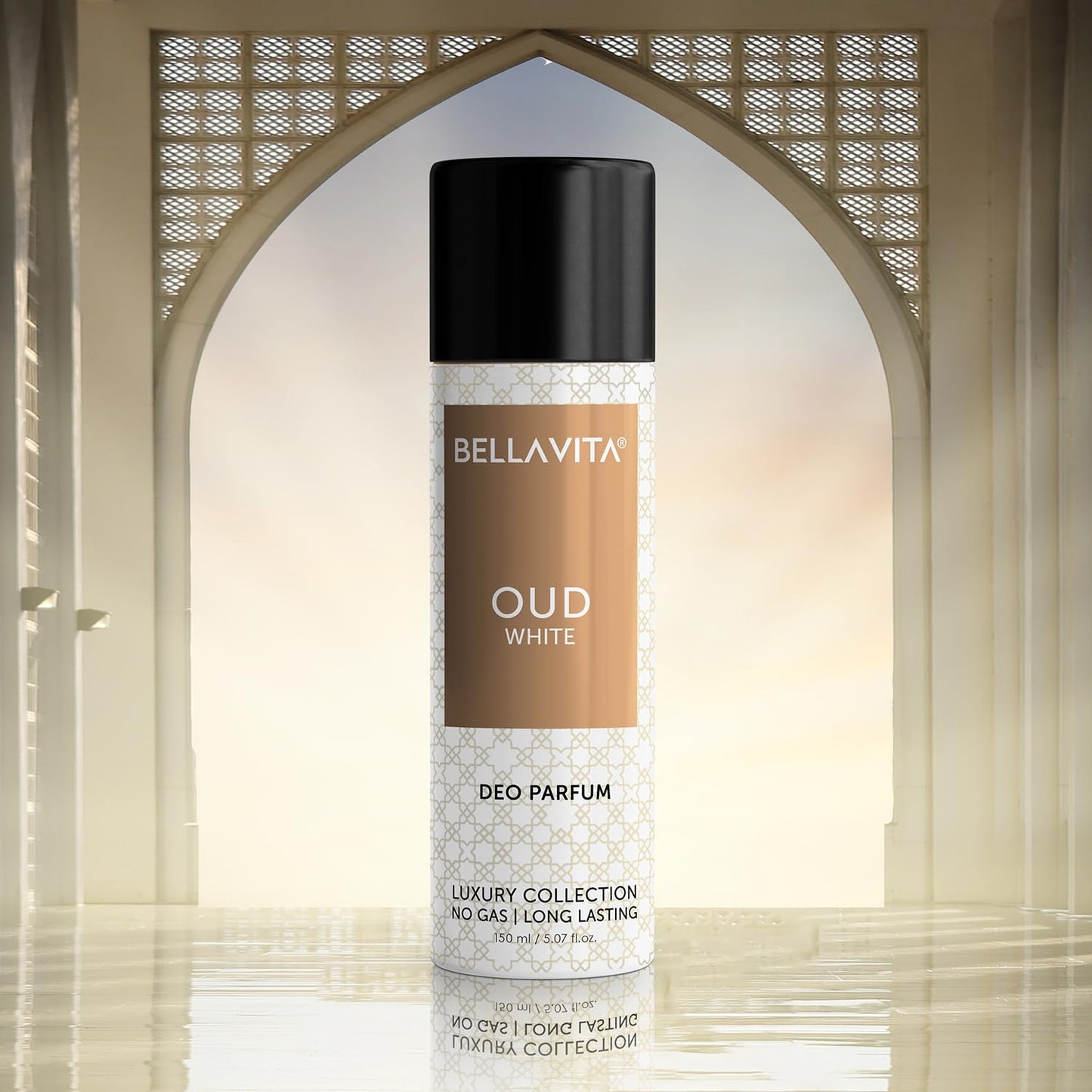 Bellavita Oud White Luxury Collection Deo Perfume Body Spray For Men & Women 150 Ml