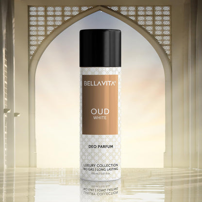 Bellavita Oud White Luxury Collection Deo Perfume Body Spray For Men & Women 150 Ml