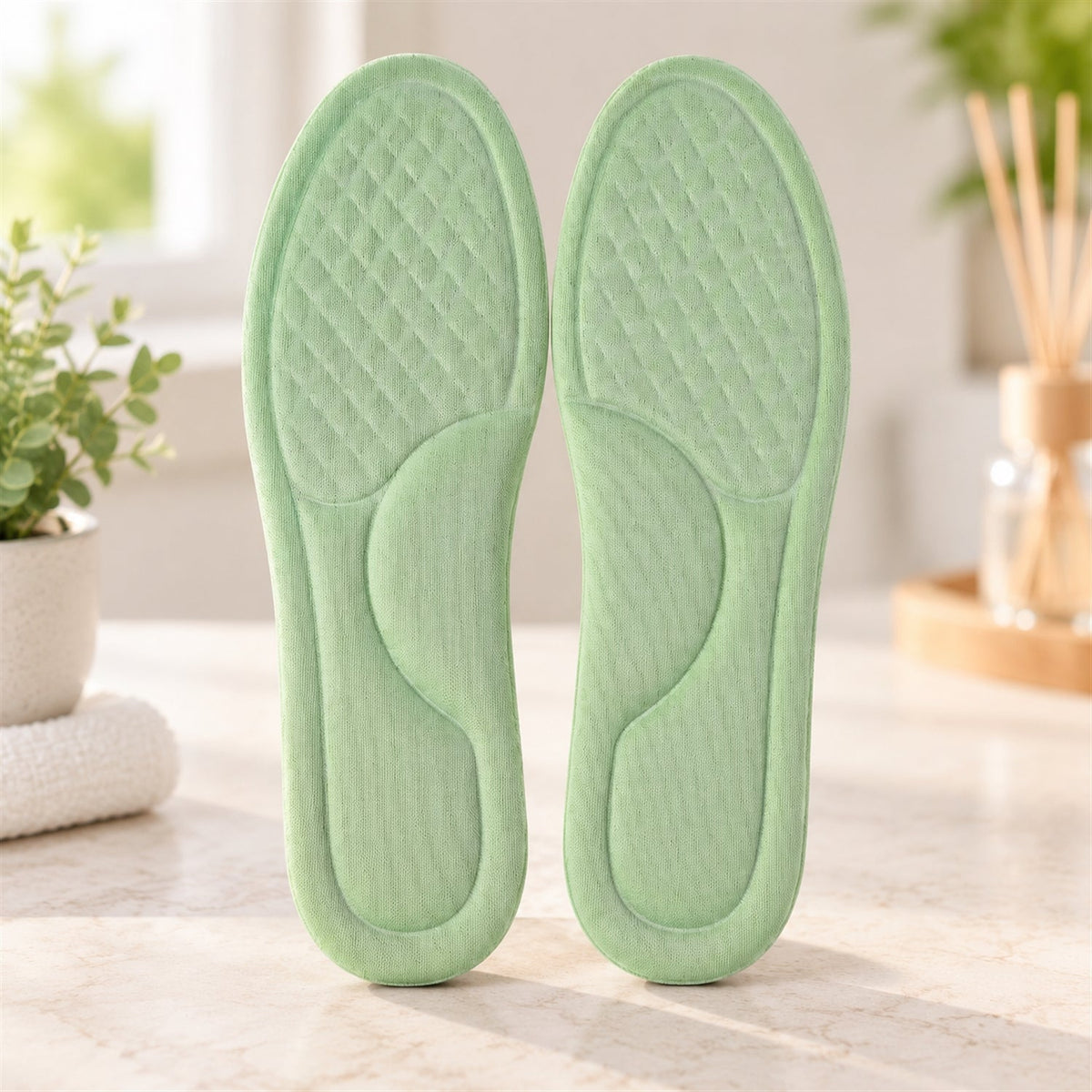Soft Foam Shoe Insoles With Textured Surface For Daily Wear (1 Pair Size 41-42)
