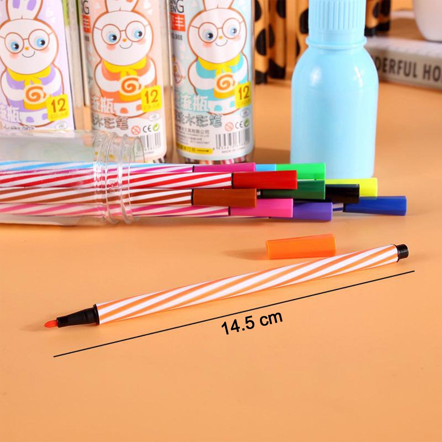 Minions Sketch Pen Set with Attractive Storage Case – Pack of 12 Colorful Drawing and Coloring Pens for Kids