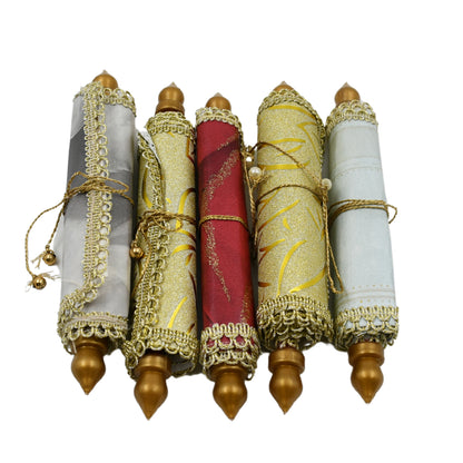 Premium Designer Money Gift Envelopes Lifafa Pack of 5 Multi-Color Shagun Scroll Envelopes for Weddings, Birthdays, Baby Shower, Anniversary and Festive Gifting