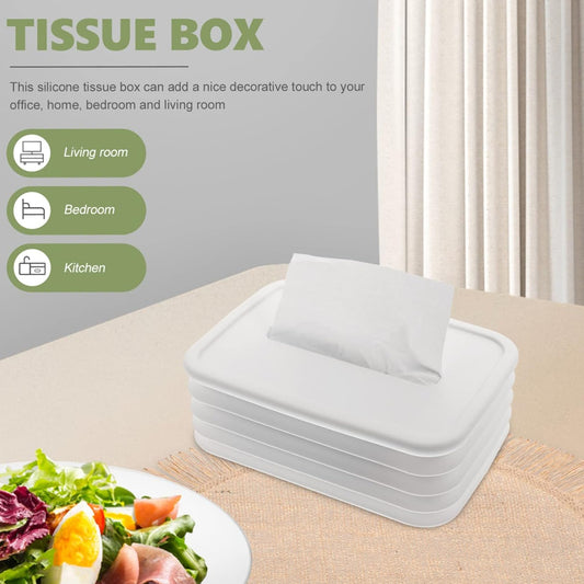 Silicone Tissue Holder – Flexible Wave Design Tissue Box for Bathroom, Office, Car & Bedroom (1 Pc)