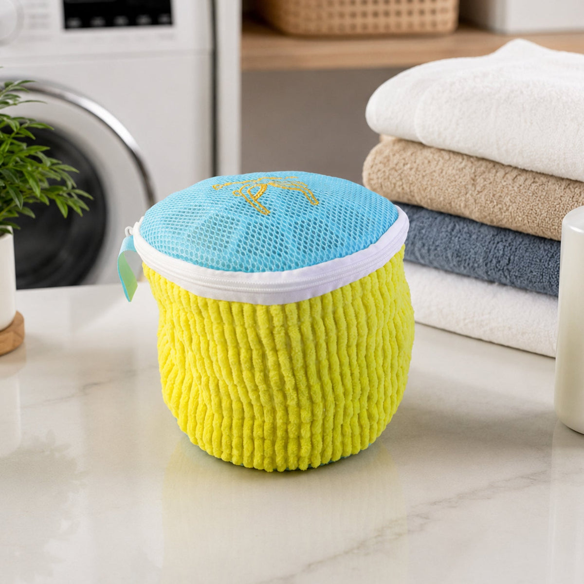 Protective Mesh Underwear Laundry Wash Bag With Zipper For Machine Wash (1 Pc)